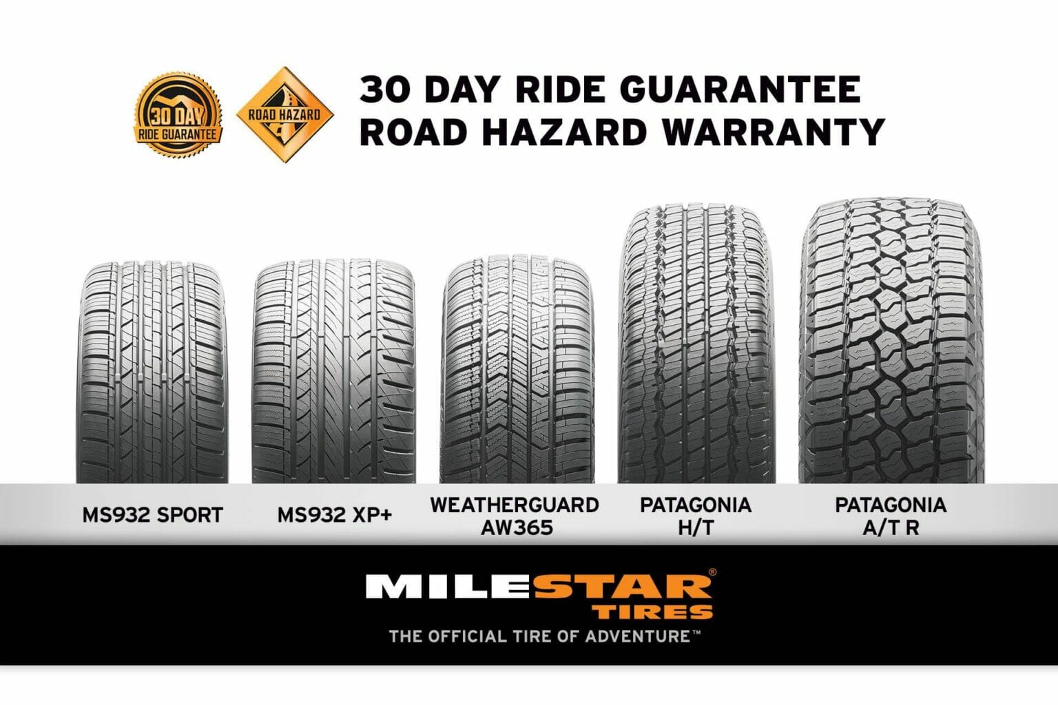 milestar 30 day ride guarantee and road hazard